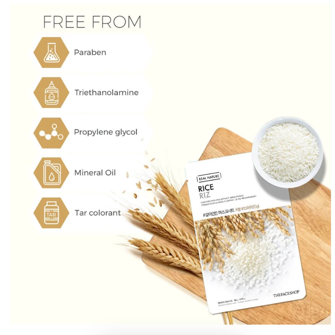 The Faceshop Real Nature Rice Face Mask 20g 